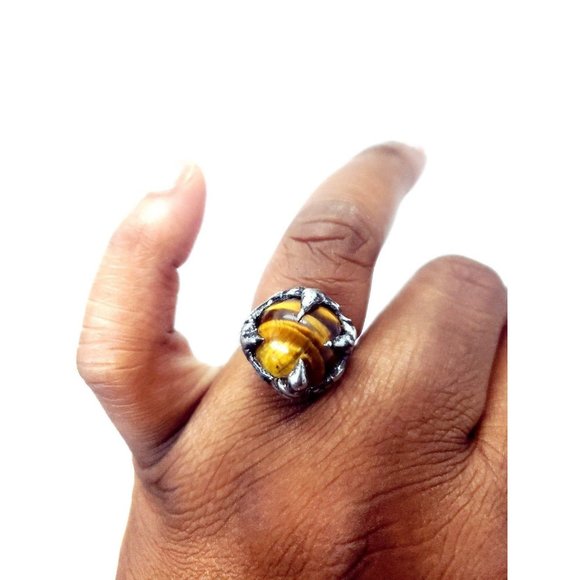 Tigers eye crystal Ring size 8 - Picture 9 of 12